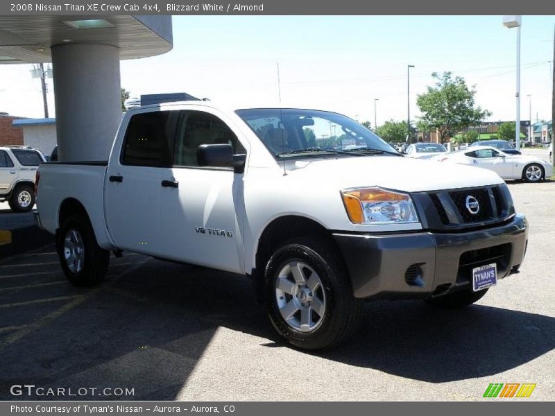 Blizzard White / Almond 2008 Nissan Titan XE Crew Cab 4x4