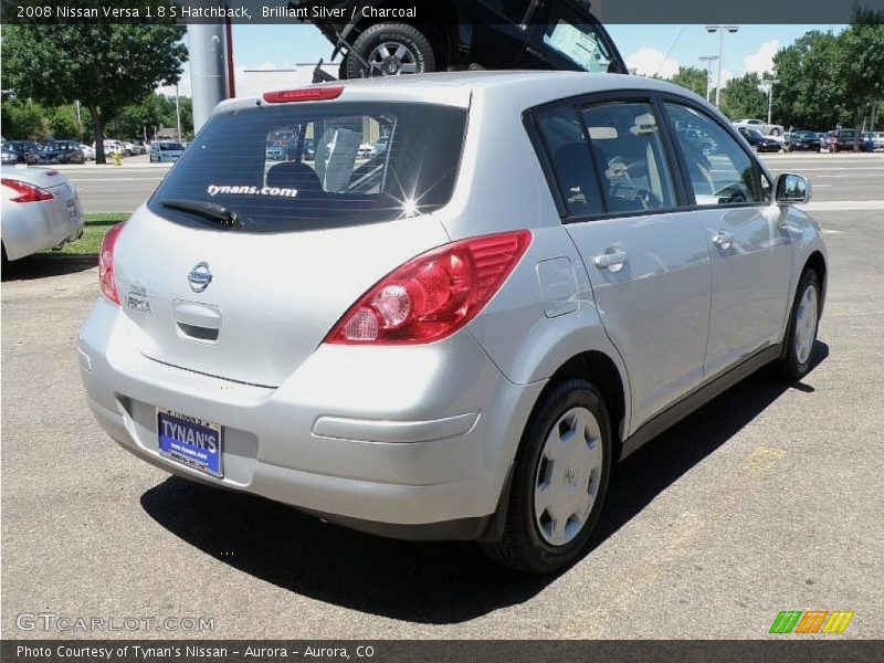 Brilliant Silver / Charcoal 2008 Nissan Versa 1.8 S Hatchback