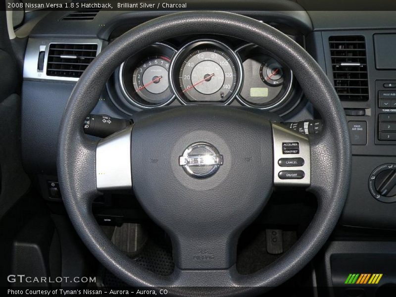 Brilliant Silver / Charcoal 2008 Nissan Versa 1.8 S Hatchback