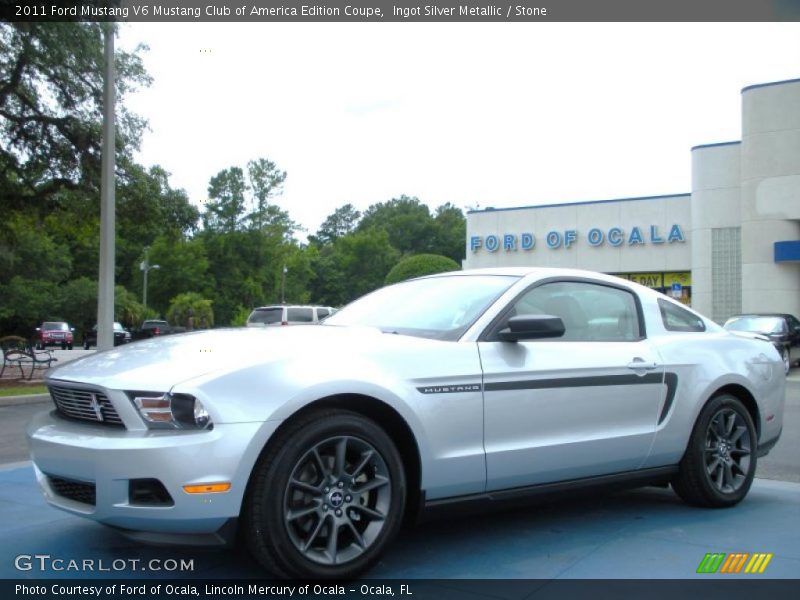 Ingot Silver Metallic / Stone 2011 Ford Mustang V6 Mustang Club of America Edition Coupe