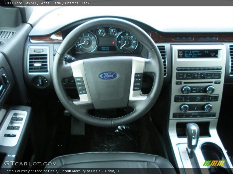 White Suede / Charcoal Black 2011 Ford Flex SEL