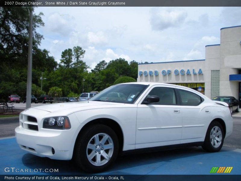 Stone White / Dark Slate Gray/Light Graystone 2007 Dodge Charger