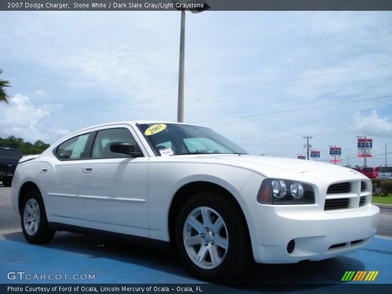 Stone White / Dark Slate Gray/Light Graystone 2007 Dodge Charger