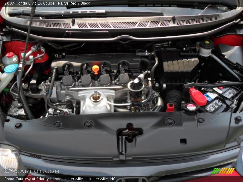 Rallye Red / Black 2007 Honda Civic EX Coupe