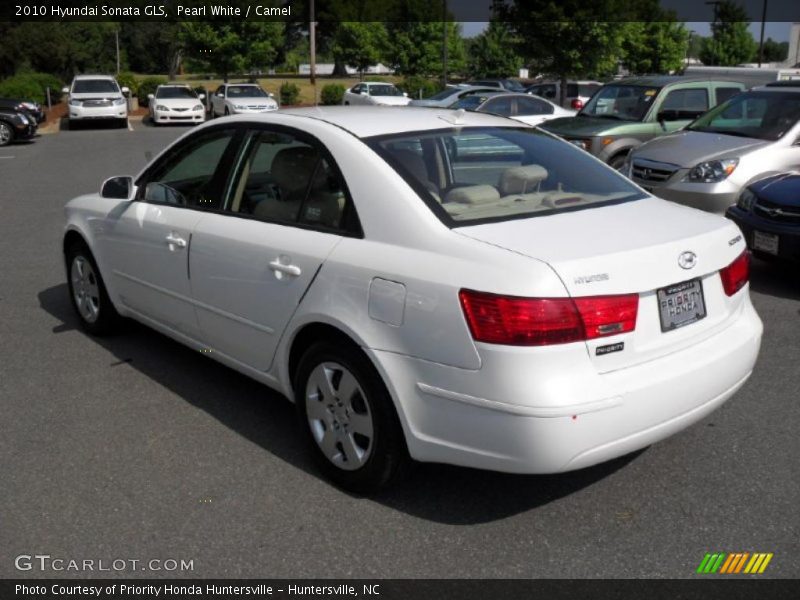 Pearl White / Camel 2010 Hyundai Sonata GLS
