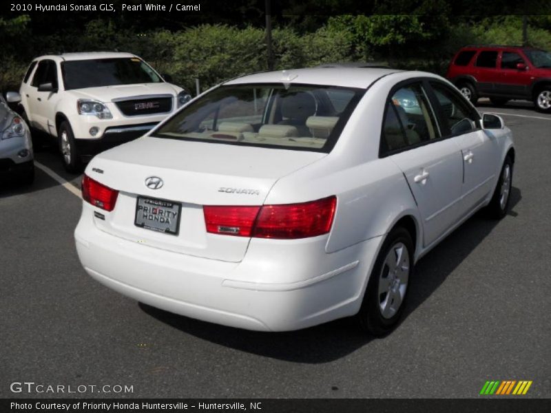 Pearl White / Camel 2010 Hyundai Sonata GLS