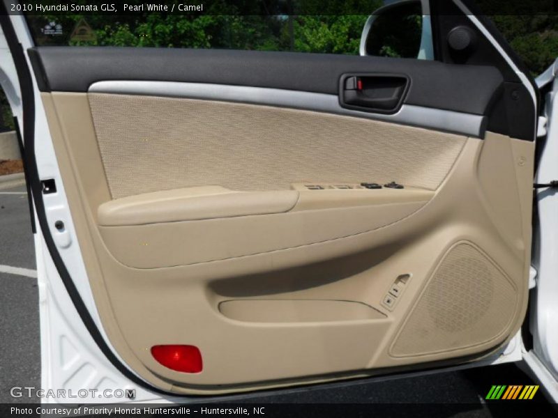 Pearl White / Camel 2010 Hyundai Sonata GLS
