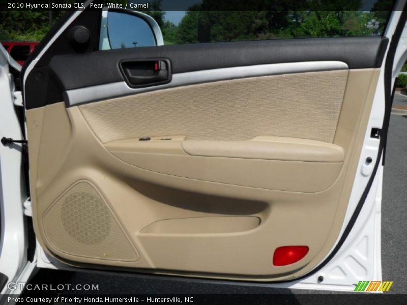 Pearl White / Camel 2010 Hyundai Sonata GLS
