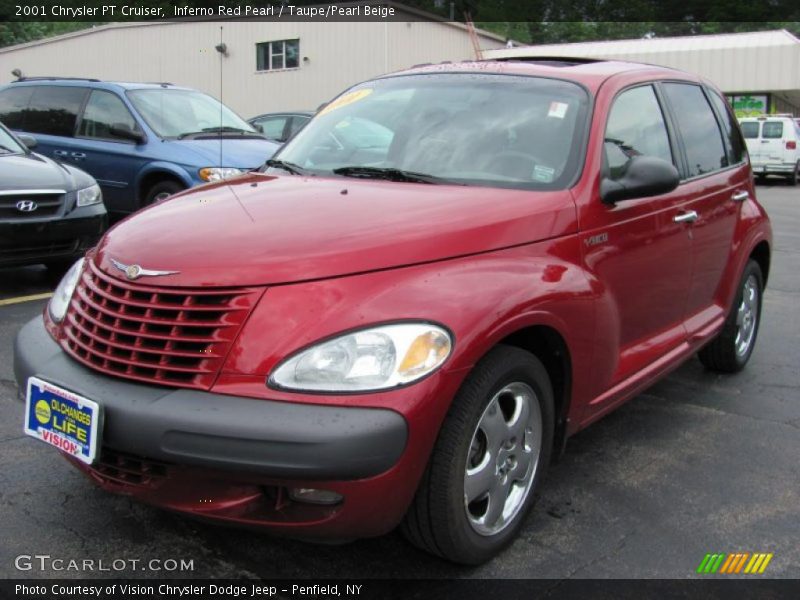 Inferno Red Pearl / Taupe/Pearl Beige 2001 Chrysler PT Cruiser
