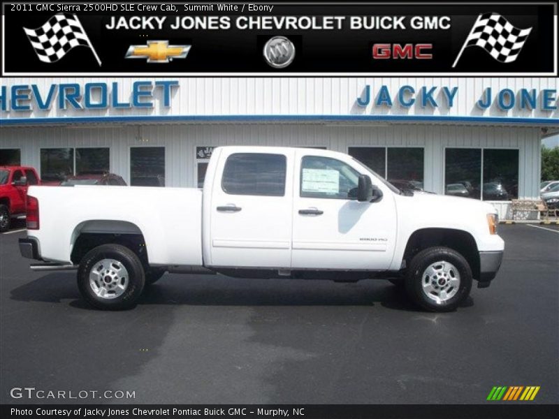 Summit White / Ebony 2011 GMC Sierra 2500HD SLE Crew Cab