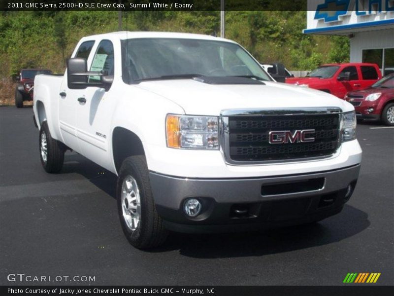 Summit White / Ebony 2011 GMC Sierra 2500HD SLE Crew Cab