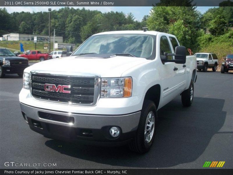 Summit White / Ebony 2011 GMC Sierra 2500HD SLE Crew Cab