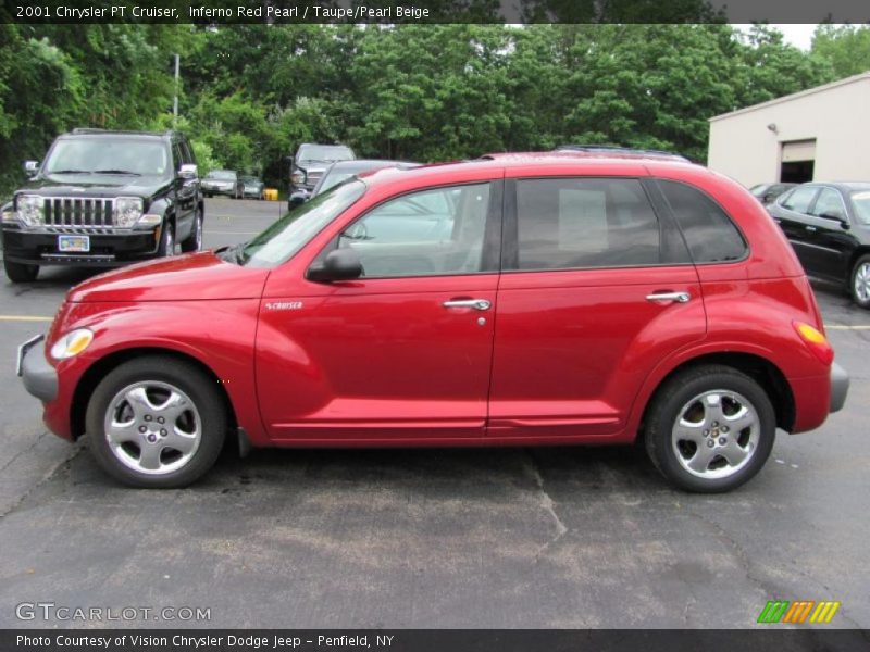 Inferno Red Pearl / Taupe/Pearl Beige 2001 Chrysler PT Cruiser