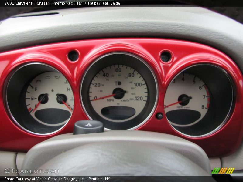 Inferno Red Pearl / Taupe/Pearl Beige 2001 Chrysler PT Cruiser