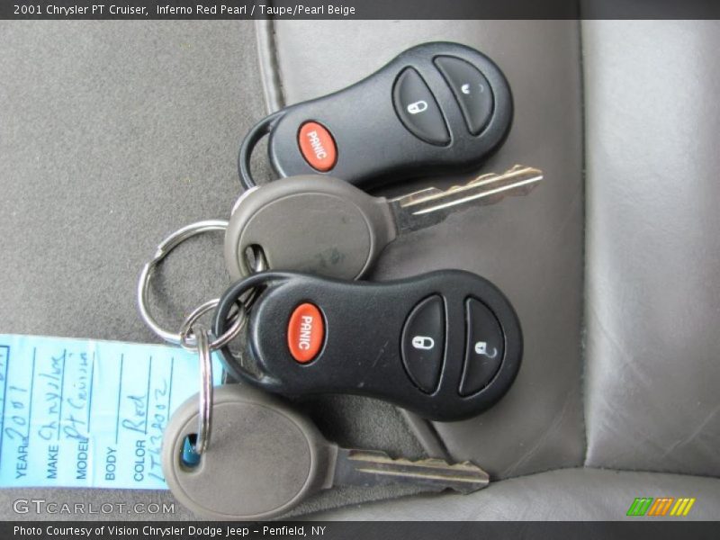 Inferno Red Pearl / Taupe/Pearl Beige 2001 Chrysler PT Cruiser