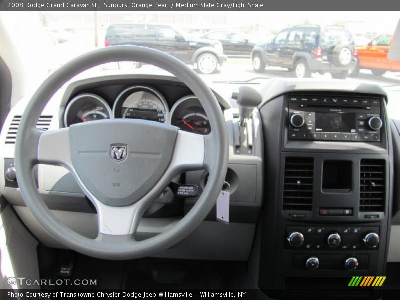 Sunburst Orange Pearl / Medium Slate Gray/Light Shale 2008 Dodge Grand Caravan SE