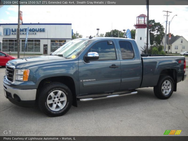Stealth Gray Metallic / Ebony 2009 GMC Sierra 1500 SLT Z71 Extended Cab 4x4