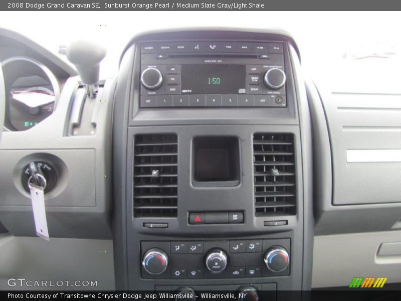 Sunburst Orange Pearl / Medium Slate Gray/Light Shale 2008 Dodge Grand Caravan SE