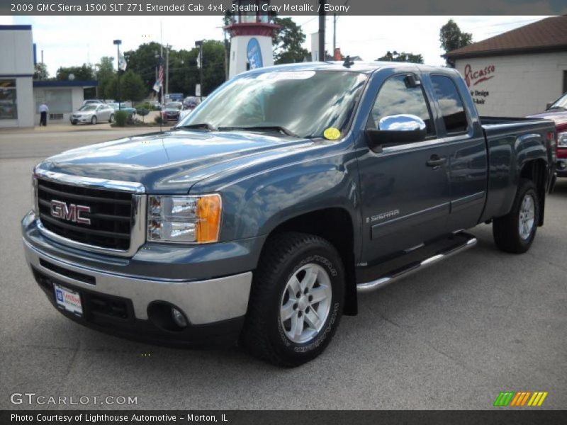 Stealth Gray Metallic / Ebony 2009 GMC Sierra 1500 SLT Z71 Extended Cab 4x4