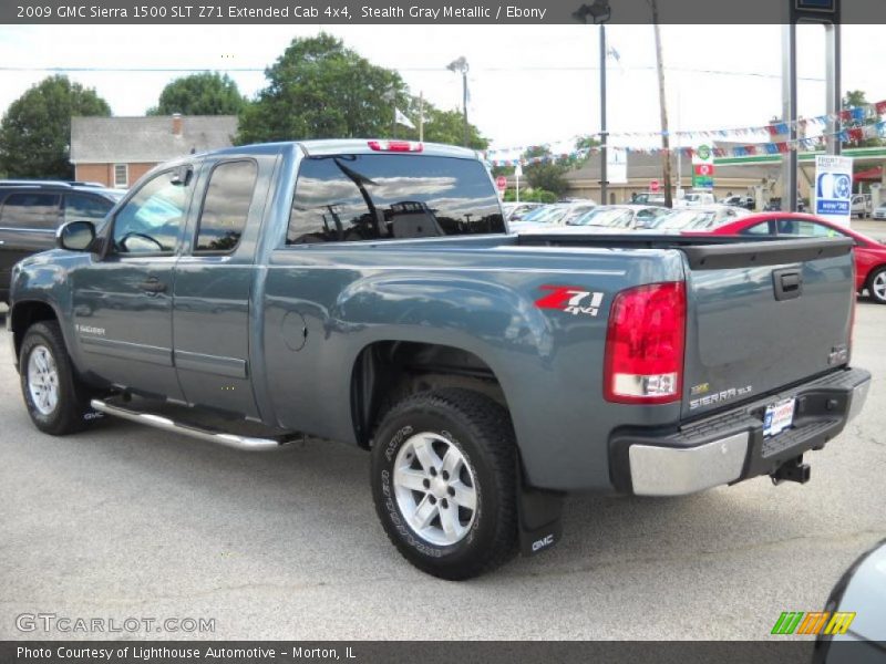 Stealth Gray Metallic / Ebony 2009 GMC Sierra 1500 SLT Z71 Extended Cab 4x4