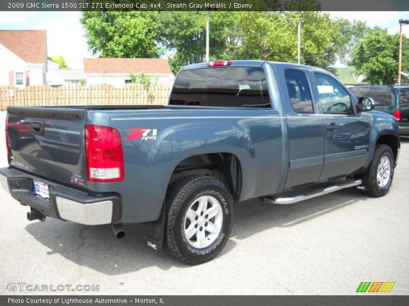 Stealth Gray Metallic / Ebony 2009 GMC Sierra 1500 SLT Z71 Extended Cab 4x4