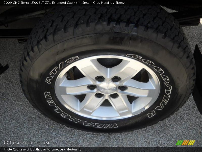 Stealth Gray Metallic / Ebony 2009 GMC Sierra 1500 SLT Z71 Extended Cab 4x4