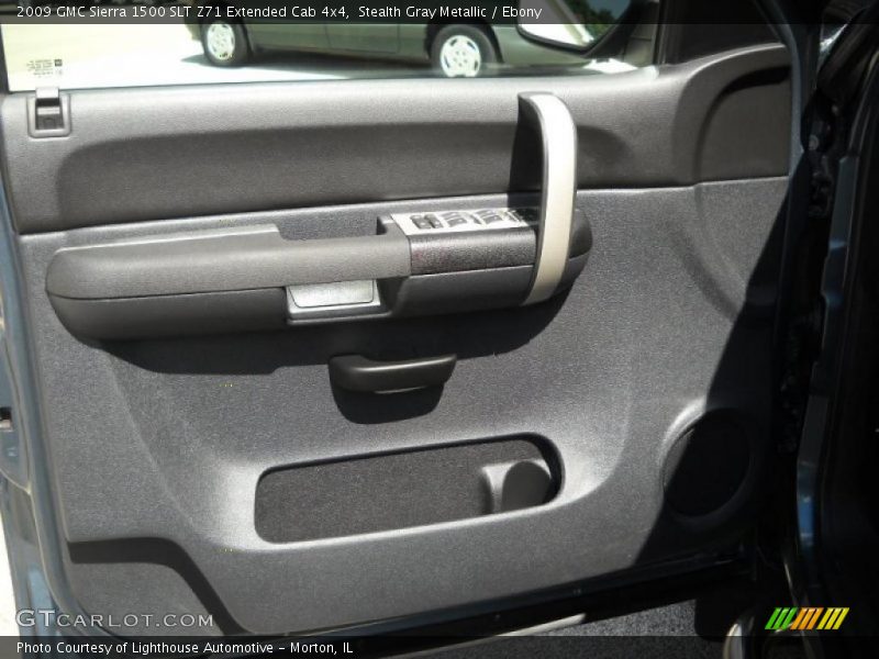 Stealth Gray Metallic / Ebony 2009 GMC Sierra 1500 SLT Z71 Extended Cab 4x4