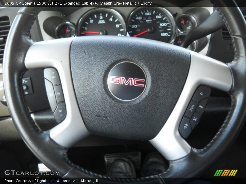 Stealth Gray Metallic / Ebony 2009 GMC Sierra 1500 SLT Z71 Extended Cab 4x4