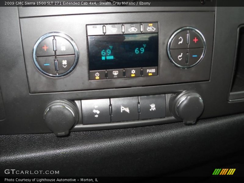 Stealth Gray Metallic / Ebony 2009 GMC Sierra 1500 SLT Z71 Extended Cab 4x4