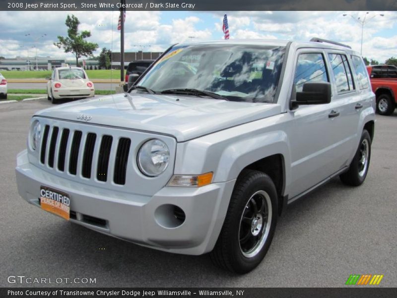 Stone White Clearcoat / Dark Slate Gray 2008 Jeep Patriot Sport