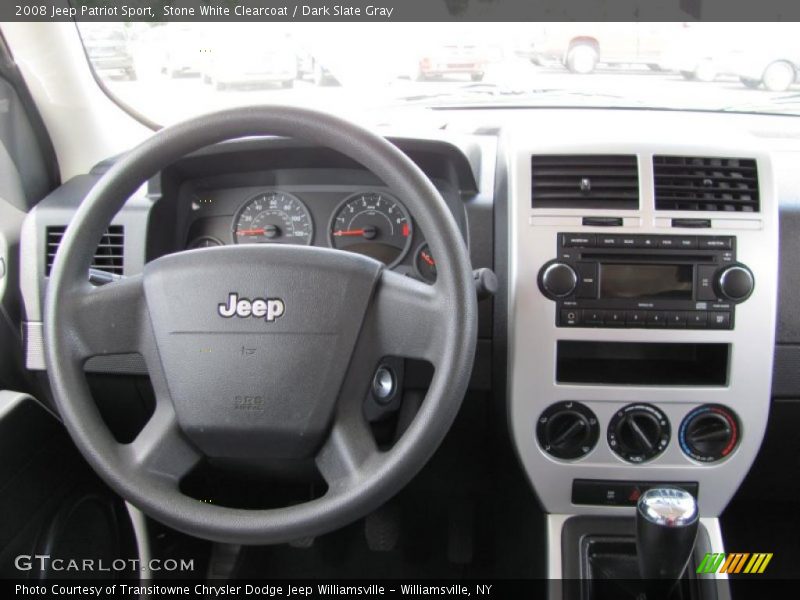 Stone White Clearcoat / Dark Slate Gray 2008 Jeep Patriot Sport