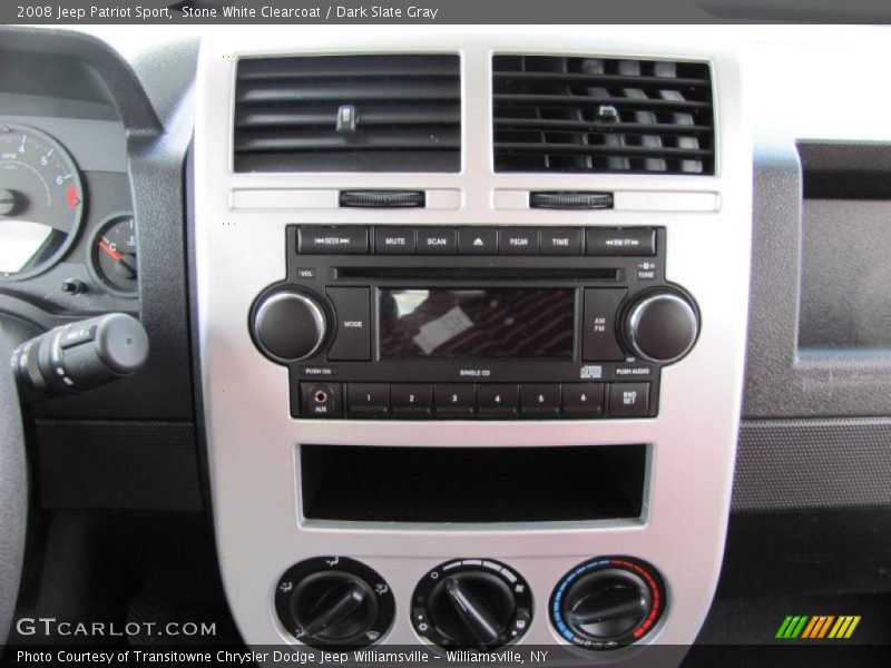 Stone White Clearcoat / Dark Slate Gray 2008 Jeep Patriot Sport