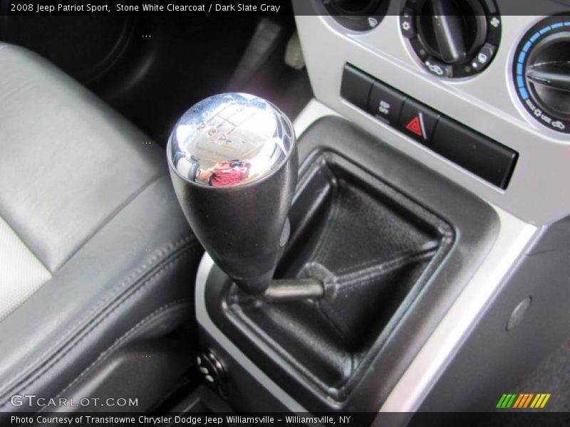 Stone White Clearcoat / Dark Slate Gray 2008 Jeep Patriot Sport