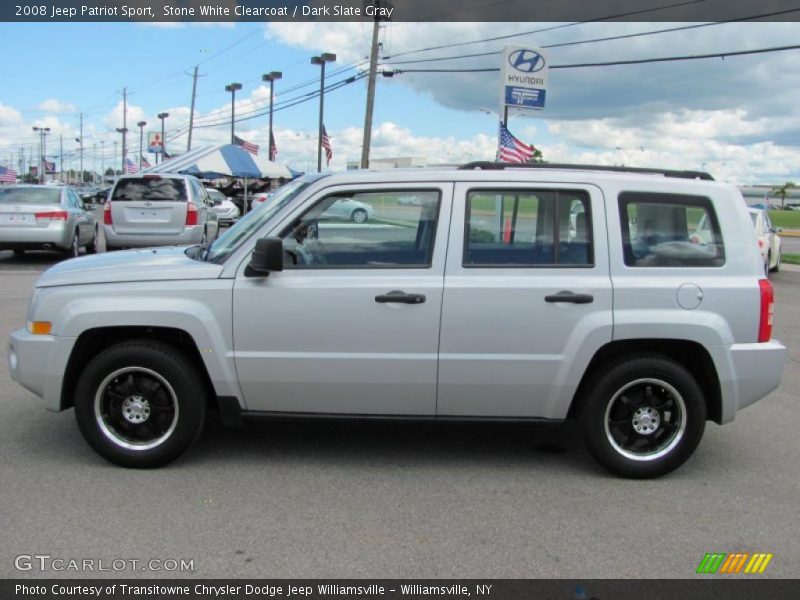 Stone White Clearcoat / Dark Slate Gray 2008 Jeep Patriot Sport