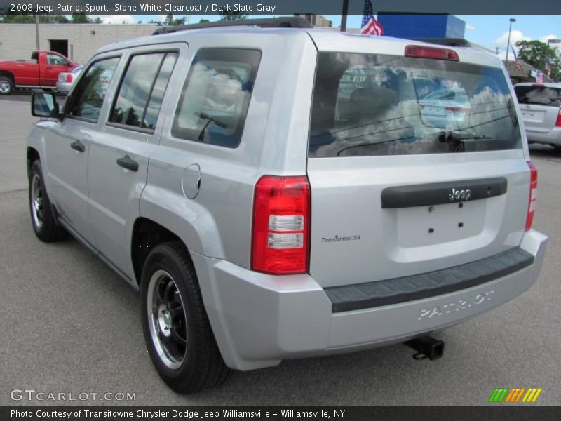 Stone White Clearcoat / Dark Slate Gray 2008 Jeep Patriot Sport