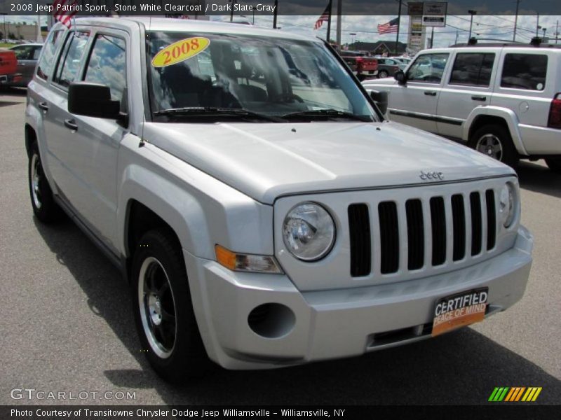 Stone White Clearcoat / Dark Slate Gray 2008 Jeep Patriot Sport