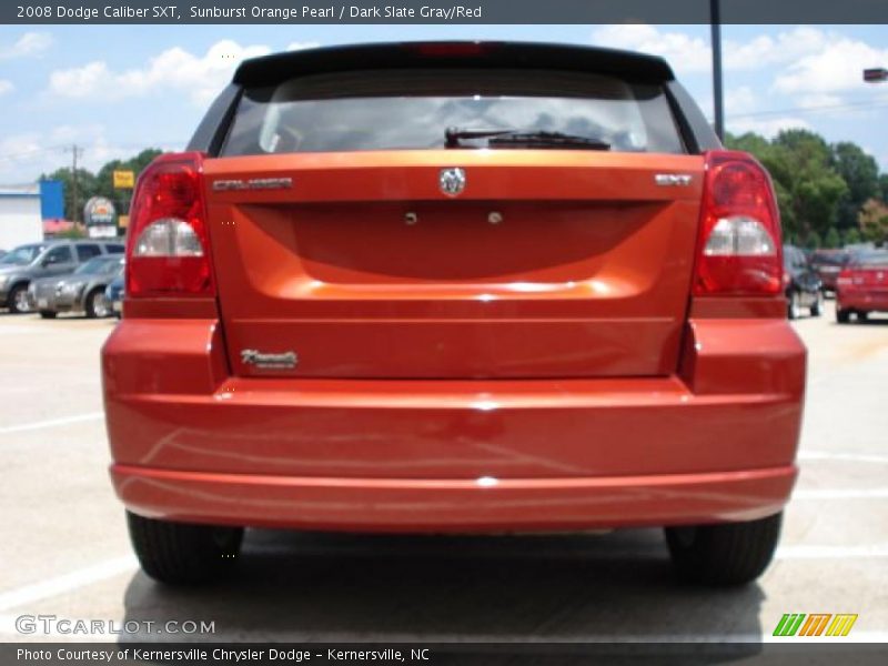 Sunburst Orange Pearl / Dark Slate Gray/Red 2008 Dodge Caliber SXT
