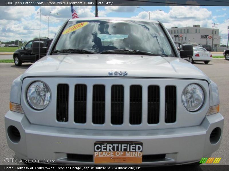 Stone White Clearcoat / Dark Slate Gray 2008 Jeep Patriot Sport