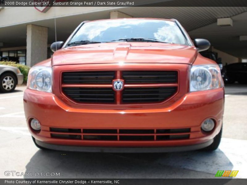 Sunburst Orange Pearl / Dark Slate Gray/Red 2008 Dodge Caliber SXT