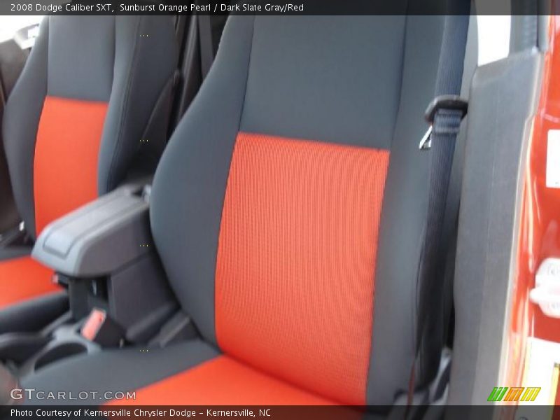 Sunburst Orange Pearl / Dark Slate Gray/Red 2008 Dodge Caliber SXT