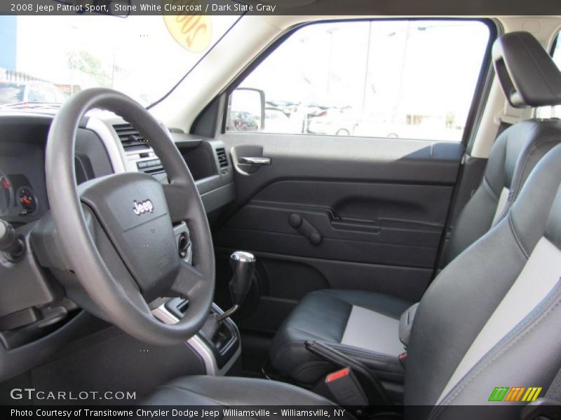 Stone White Clearcoat / Dark Slate Gray 2008 Jeep Patriot Sport