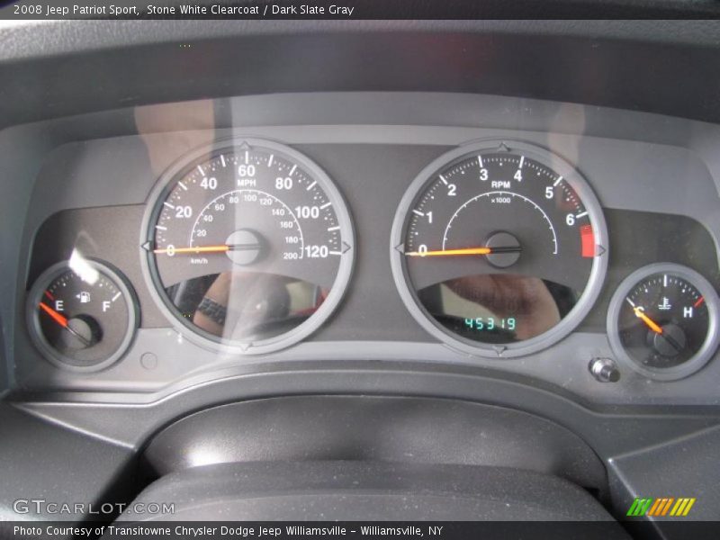 Stone White Clearcoat / Dark Slate Gray 2008 Jeep Patriot Sport