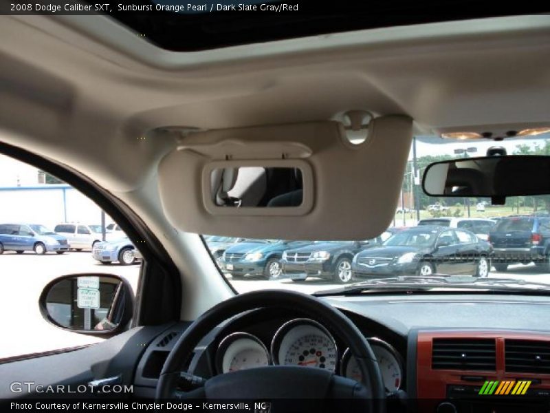 Sunburst Orange Pearl / Dark Slate Gray/Red 2008 Dodge Caliber SXT