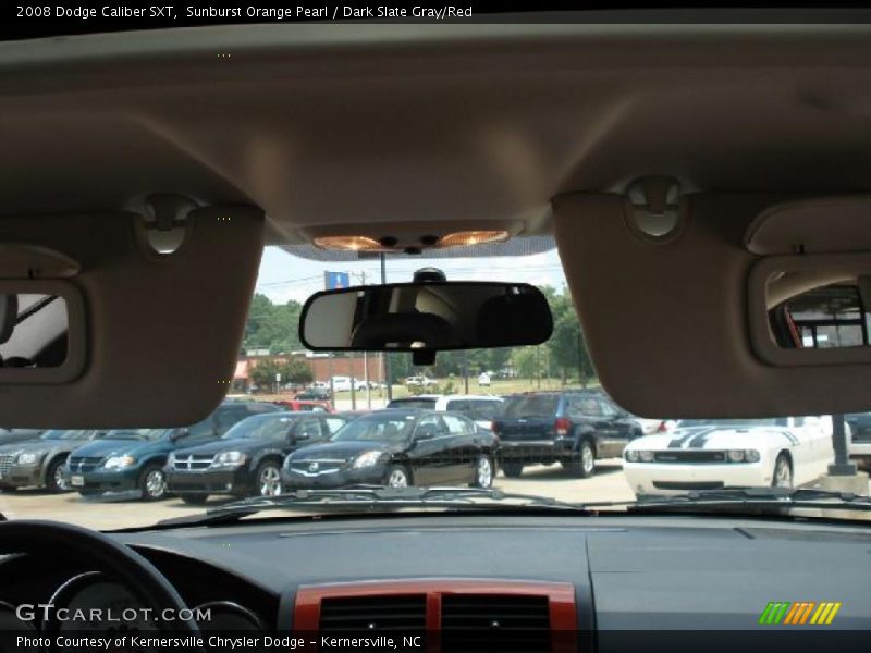 Sunburst Orange Pearl / Dark Slate Gray/Red 2008 Dodge Caliber SXT