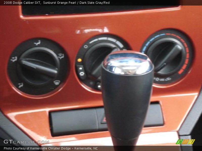Sunburst Orange Pearl / Dark Slate Gray/Red 2008 Dodge Caliber SXT