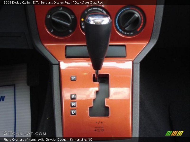 Sunburst Orange Pearl / Dark Slate Gray/Red 2008 Dodge Caliber SXT