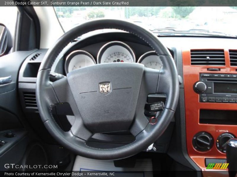 Sunburst Orange Pearl / Dark Slate Gray/Red 2008 Dodge Caliber SXT