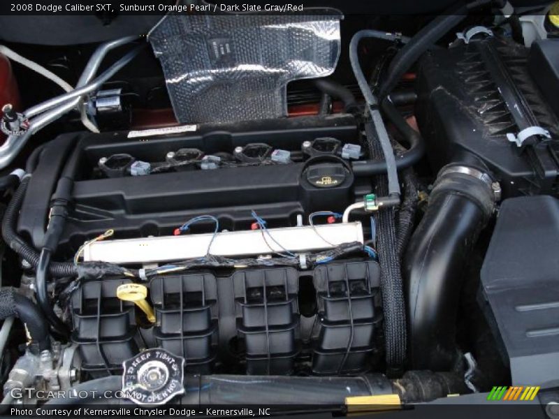 Sunburst Orange Pearl / Dark Slate Gray/Red 2008 Dodge Caliber SXT