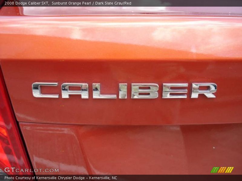 Sunburst Orange Pearl / Dark Slate Gray/Red 2008 Dodge Caliber SXT