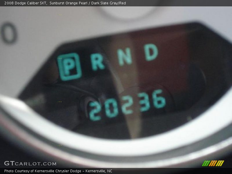 Sunburst Orange Pearl / Dark Slate Gray/Red 2008 Dodge Caliber SXT